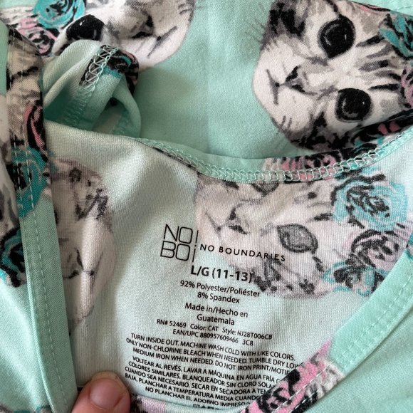 Junior Girl Kitty Cat and Elephant Tank Top-11/13 Blessed Be The Gift closet - Picture 4 of 5